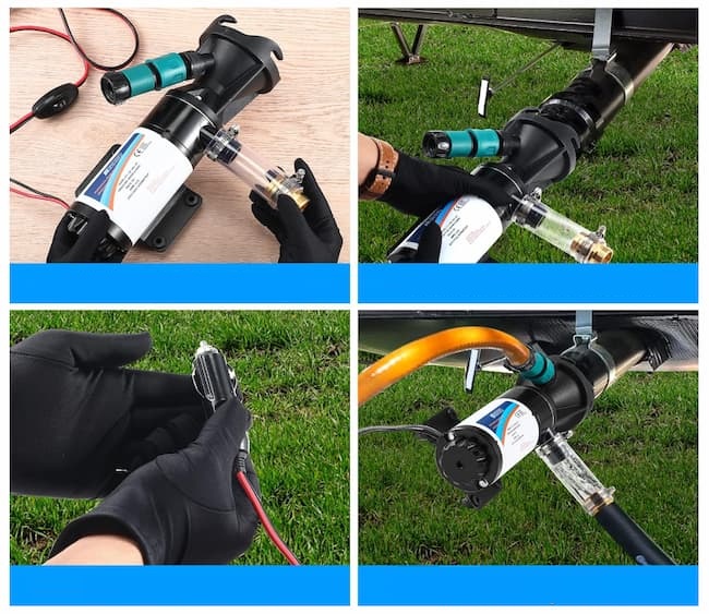 instalación para bomba maceradora installation for macerator pump